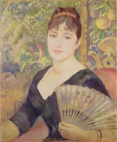 ファンを持つ女性、1886 作： Pierre Auguste Renoir